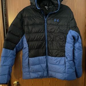 Under Armour Black and Blue Hooded Jacket